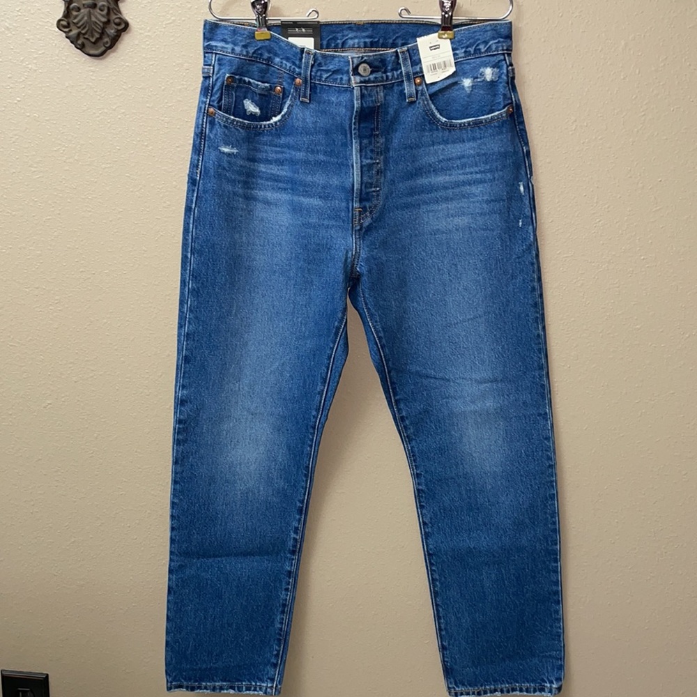 Levi's Blue Straight Leg Women's Jeans - Picture 7 of 8